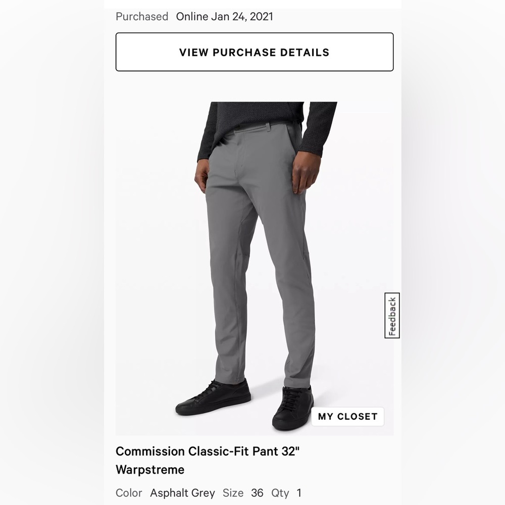 Lululemon Commission Classic Fit Pant